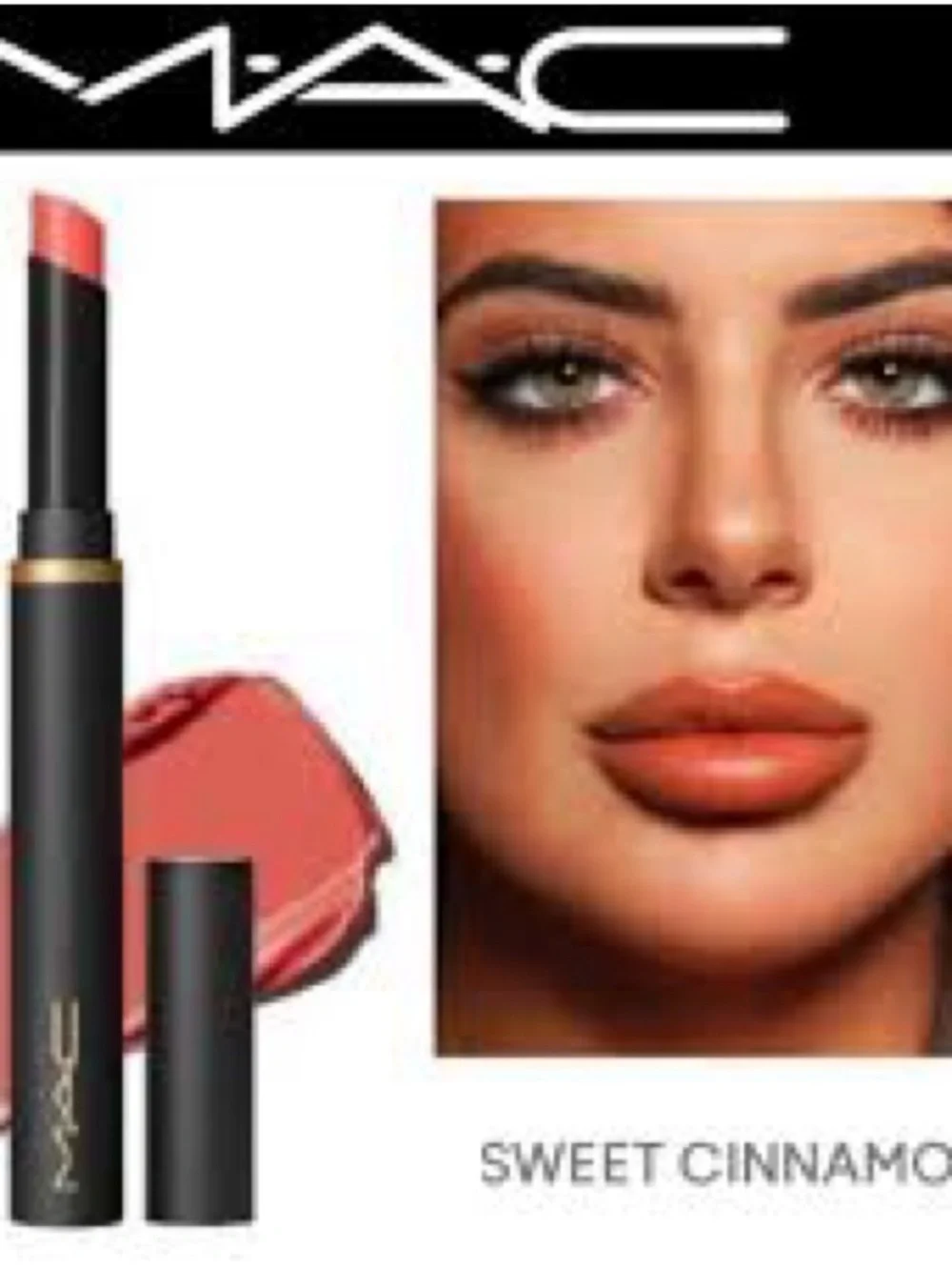 MAC Powder Kiss Velvet Blur Slim Moisturizing Matte Lipstick Sweet Cinnamon